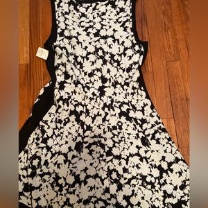 Dkny sweater dress sleeveless large red gray